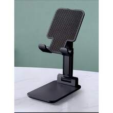 1pc Adjustable Foldable Desktop Phone Stand, Portable Multi-Functional Slouchy Phone Holder, Suitable For Live Streaming, Online Classes And Video Watching, Universal Height And Angle Adjustable Smartphone Stand - A - View 1