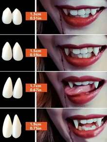 THATBOY 2pcs/Set Gigi Vampir Gigi Manusia Serigala Perlengkapan Cosplay Dekorasi, Aksesoris Kostum Pesta Halloween - MultiWarna - View 2