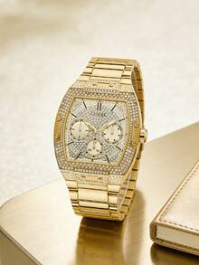 Reloj de cuarzo multifunción con forma de barril transparente y correa de silicona para hombre GUESS GW0203G1 - Unitalla - Ver 12