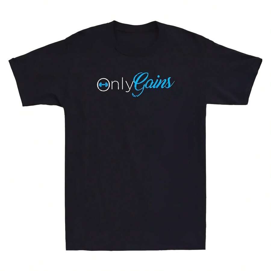 Bodybuilder Gym Only Gainz Only Gains Funny Workout Quote Vintage Men's T-Shirt - 款式 - 查看 1