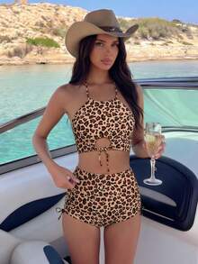 Women Bikini Sets - Brown - View 2