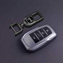 TPU Car Remote Key Fob Cover Protective Case Compatible With Toyota CHR Hilux Fortuner Land Cruiser 200 Camry Corolla Crown RAV4 Highlander Series Accessories - Grey TPU - View 8