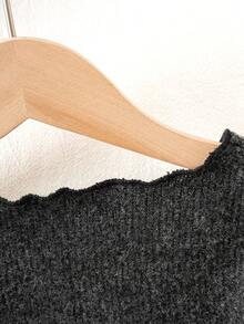 Girls/Kids/Teens Fashion Versatile Black Cardigan Sweater Suitable For Daily Wear, Parties And Various Occasions - Black - View 4