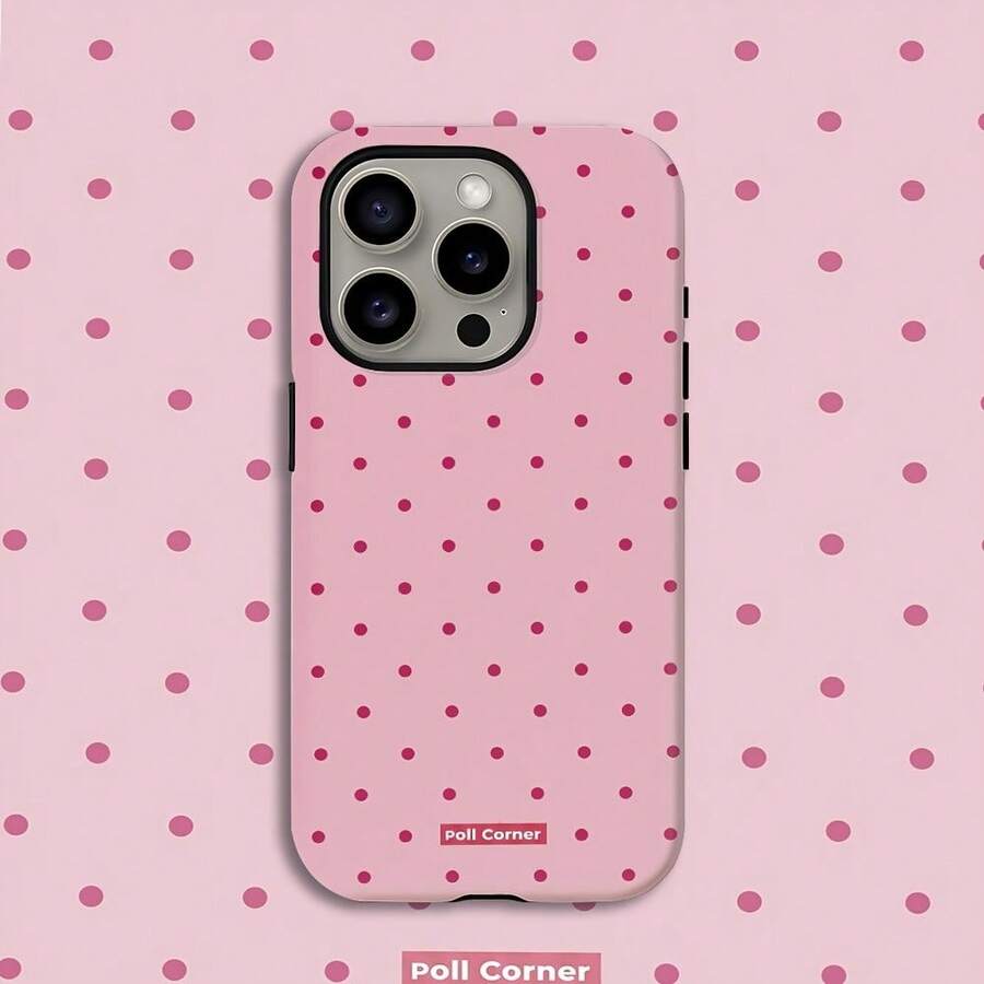 [24h Shipping From DE/FR/ES]Apple 17 16 15 Promax  21 22 23 24 25 26 Ultra GalaxyPremium 2026 Yellow Polka Dot Armor Shell For Apple  18/17/16/15/14/13/12/11 Pro/Plus/Max |   Dual-Layer Hard PC + Soft Bumper |   Anti-Scratch Glossy Finish |   Anti-Yellowing & Ultra-Lightweight |   The Perfect Christmas Or Birthday Surprise For Mum, Sister, Or Best Friend - Gift-Ready Packaging - 1 Piece Of Picture Color - View 1