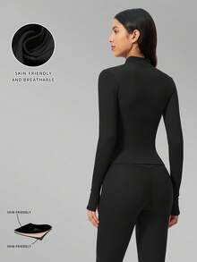 MFVIM Women's Versatile Yoga Bra + Leggings + Jacket 3 Pieces Set, Soft And Skin-Friendly - Premium Black - View 4