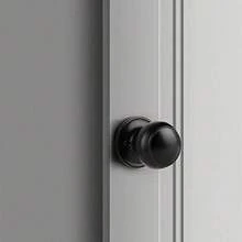 Matte Black Half Dummy Door Knobs, Round Inactive Door Knobs Non-Turning Handles For Closet French Door, Interior Doorknos, 20 Pack - Black - View 3