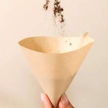 50/100/300Pcs Brown Coffee Filters V 60, V 60 Coffee Filter Paper, Cone Shaped Paper Filters Easy To Use Upgraded Design Size V02, Coffee Tea Filters For Pour Over And Drip Coffee Maker, V-Shaped Hand Brewed Coffee Filter Paper - Brown - View 3