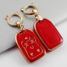 鑰匙遙控器保護套附鑰匙圈,適用於 Chevy、Chevrolet、Suburban、Tahoe、GMC、Yukon XL、Terrain、Acadia,防塵防摔高端時尚鑰匙包配件 - 貓眼扣 - 查看 17