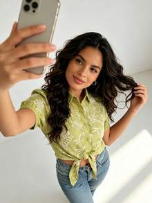 Women Blouses & Shirts - Green - View 3