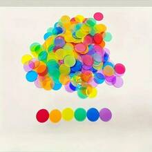5pcs/10pcs/55pcs - Multi-Color Transparent Plastic Bingo Game Chips, Round Counting Game Markers, Tabletop Board Game Accessories, For Party Family Game Night, Game Players, Birthday Gift - Christmas Gift - Small Gift (Assorted Colors) - Multicolor - View 4