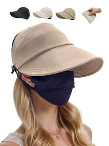Wide Brim Visor Hat For Women Golf Visor Cap Sun Protection Hat For Beach Garden Tennis Running Sunshade Hat - E - View 10