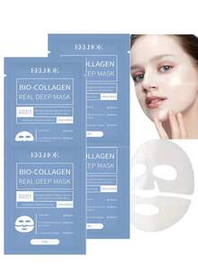 4pcsEELHOE BioCollagen Real Deep Moisturizing Mask Anti-Wrinkle Lifting Face Mask With Hydrolyze Collagen Soluble Collagen Sheet Mask - Multi-color - View 3