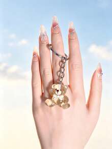 1pc 3D Bear DIY Phone Chain Resin Phone Charm Keychain Pendant Bag Accessory - Keychain - View 3