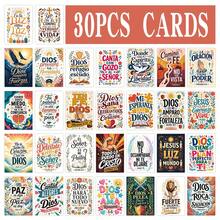 30pcs Colorful Spanish Christian Scripture Cards, Inspirational Bible Verse Affirmation Cards, Religious Faith Encouragement Cards, Prayer Cards, Gift For Women And Men - Multicolor - View 6