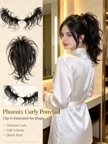 1pc Self-Wrapable Ponytail Hair Extension, High Crown Volume Hairpiece For Women, Invisible Hair Clip-In Hairpiece - Multicolor - View 2