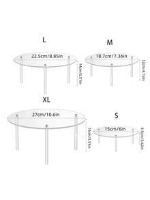 Transparent Acrylic Cake Stand, Easy Assembly And Disassembly, Wedding Ceremony Birthday Cake Stand, Cake Model Carousel Support Rack, Baking Display Shelf, Dessert Table Decoration Tray, Customized - Clear - View 9