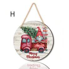 Exquisite Vintage Wooden Christmas Hanging Signs With Santa, Cow, Snowman, Suitable For Entryway, Hallway, Wall Decor, Home Christmas Decoration, Great Gift Idea, 2D Flat - Hanging Ornament - View 17