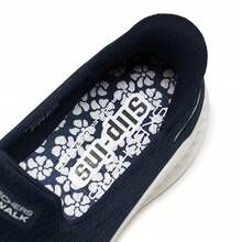 Skechers Women's Slip-Ins Lightweight Cushioned Hands-Free Breathable Mesh Walking Shoes - Navy Blue - View 7