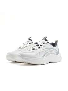 XTEP Men's New Versatile Retro Dad Lightweight Breathable Minimalist Casual Shoes - White/Gray - View 1