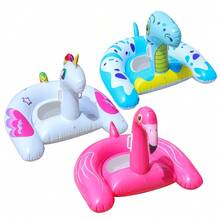 2pcs U-Shaped Floating Chair Water Swimming Ring, Animal Print Mesh Floating Raft Dinosaur Print Swim Ring, Pool Float, Travel Essential - U-shaped Floating Mat - View 7