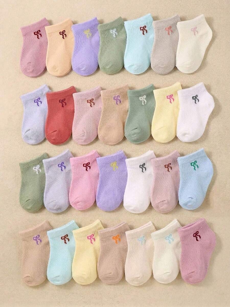 12/24 Pairs Random Baby Girl Socks Cute Bow Princess Newborn Socks ...