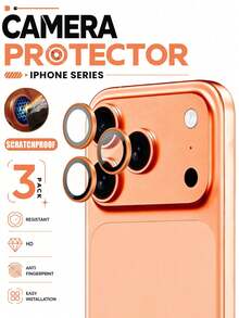 3pcs Orange 18/18 Pro/18 Pro Max/17 Pro/Pro Max Camera Lens Protector [AR Lens], Lens Cover, AF/AR Coating, 7-Layer Optical Structure, Perfect Fit For Phone Body, Phone Accessories, Compatible With Phone Cases - Burnt Orange - View 19
