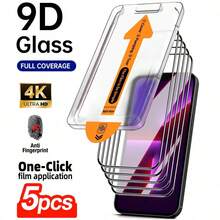 Yezodawee 5片裝HD鋼化玻璃螢幕保護貼，含安裝套件與自動對位工具，適用 18 Pro Max/ 18 Pro/ 17 Pro Max/ 17 Pro系列，全螢幕覆蓋，防指紋、防摔、防刮，9H硬度防碎鋼化玻璃膜，超快速安裝，無塵設計，防窺鋼化玻璃，無氣泡無灰塵 - 無色 - 查看 46