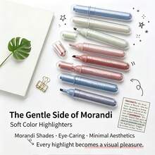 4-Color Gradient Eye-Protection Fluorescent Markers, Quick-Drying Non-Bleeding Highlighter Pens For Drawing And Doodling, Back To School Office Supplies, Ideal Holiday Gift - Multicolor - View 7