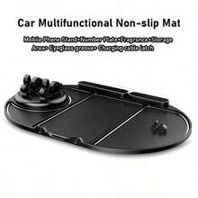 1pc Car Dashboard Multifunctional Non-Slip Pad Phone Holder Storage Rack Glasses Holder Parking Sign Car Interior Organizer - One Size Fits All - View 13