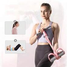 Multifunction Pedal Resistance Band, Elastic Pull Rope Fitness, Full-Body Workout At Home Gym, Exercise Sit-Up, Yoga, Abdominal Training - Blue - View 2