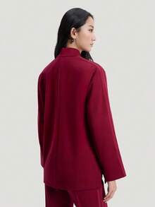 Adidas 女款SUIT JACKET運動休閒寬鬆夾克外套HY2111 - 紅色 - 查看 4
