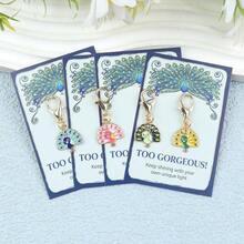 4pcs/8pcs Cute Peacock Keychains, Suitable For Craft Making, Key Ring, Keychain Accessories, Gift For Colleagues, Friends, Birthday Gifts, Holiday Decoration Essential Hanging Ornament - Multicolor - View 2
