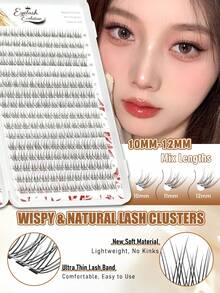 EYELASH EVOLUTION 384 قطعة من رموش فردية، كتاب رموش، رموش صناعية عنقودية، رموش صناعية منزلية DIY، رموش صناعية عنقودية، رموش صناعية فردية، رموش قصيرة، رموش صناعية، رموش طبيعية، سهلة الاستخدام، مناسبة للمبتدئين، جمالية - C - مشاهدة 6