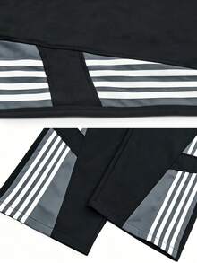 Men's Casual Loose Straight Leg Sweatpants, Spring/Summer Fashion Sports Long Pants - Black - View 6