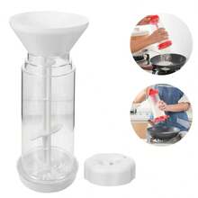 Dispenser Tapioqueira Povilhador Tapioca Biju Farinha Goma Coco Tempero Guarda Comida Alimentos - Branco - Visão 8