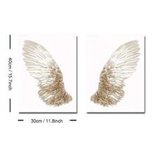 1/2pcs Framed/Unframed Minimalist Angel Wings Neutral Color Canvas Poster, Spiritual Wings Wall Art Decor For Dorm, Hallway, Living Room Modern Home Decoration - A - View 22