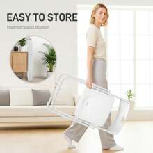10 PCS Plastic Folding Chair, Lightweight Foldable Chair, White 300LBS Capacity, Reinforced Metal Frame, For Events Office Wedding Party Picnic Kitchen Dining - White - View 8