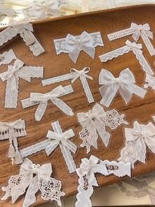 1 Pack 30pcs PET Vintage Lace Bow Decorative Border Stickers - DT1857 - View 3