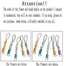 1pc Handmade Woven Flower Short Wrist Strap Net Bag Phone Lanyard, New Handmade Woven Flower Short Wrist Strap Colorful Acrylic Phone Charm, Woven Rope Pendant, Cute Cartoon Portable Anti-Loss Phone Case Accessory - Flower Handbag Strap - View 11