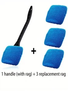 2-In-1 Windshield Squeegee Set, Replaceable Brush Head, Anti-Fog Squeegee And Dusting Tool, Suitable For Keeping Car Windows Clear And Clean, Applicable For Car Washing And Glass Cleaning - Multicolor - View 17
