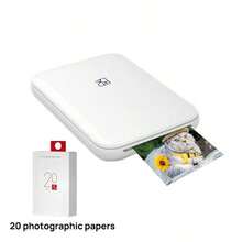 HPRT MT53 Bluetooth Pocket Photo Printer, Portable Mini Home Device, Wireless Bluetooth, 3-Inch Color, Self-Adhesive Photo Paper, AR Video, Thermal Printer - White - View 9