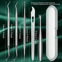 4pcs/5pcs Stainless Steel Nail Care Kit, Professional Pedicure Set For Cuticle Cleaning, Dead Skin And Dirt Removal, Includes Nail Clippers, Nail File, Cuticle Pusher, And Foot Care Tools - Silver - View 5