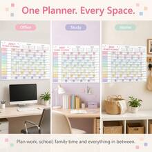 1PC 2026/2027 Calendar, Large Calendar Kawaii To Do List Planner Target , Schedule Planner, Large Multi Month Reusable Poster - one-size - View 4