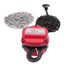 YUNRUX 1T Chain Hoist, Manual Chain Hoist, Manual Steel Chain Block Hoist - Red - View 8