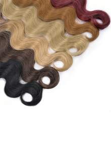 24 Inch Body Wave Braiding Hair Brown Black Curly Crochet Hair Bundles Great For Braids Bora Bora Braids Soft Thick Synthetic Body Wave Hair Extension For Women Boho Box Braids For Goddess Daily Use - Multicolor - View 5