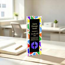 1pc Custom Presidents Club Award, Salesperson Of The Year Trophy, Custom Recognition Plaque With Logo, Personalized Acrylic Award - Multicolor - View 33