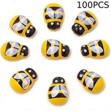100Pcs Mini Red Ladybug Stickers, Cute Self-Adhesive Reusable Insect Decals, Cartoon DIY Craft Embellishments For Scrapbooking, Card Making, Garden Fairy Decor, Home & Room Decoration Supplies - One Size Fits All - View 10