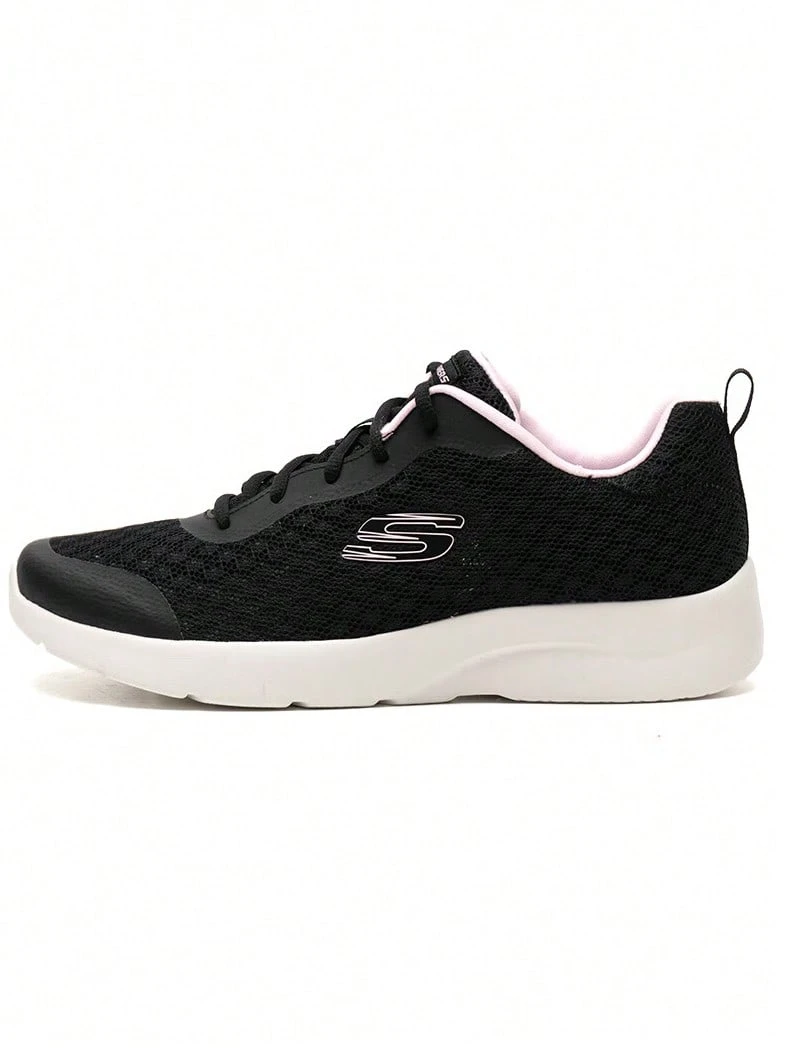 Skechers Women's Lightweight Breathable Walking Shoes, Hollow-Out Soft Sole Casual Slip-On Sneakers For Daily Commute And Leisure - Black and White - View 1