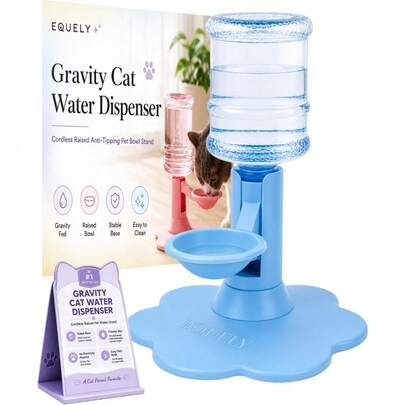 2027 Gravity Cat Water Dispenser Cordless Raised Anti-Tipping Pet Bowl Stand