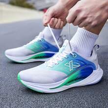 XTEP Hydrogen Wind 7.0 Sepatu Lari Pria Baru yang Ringan, Bernapas, Empuk, Responsif, dan Tahan Lama - Putih/Biru kehijauan - View 8